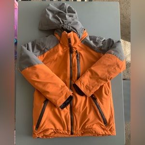 Youth Boys Sz M Orange Boulder Gear Snow/Ski Jacket W/Removable Hood